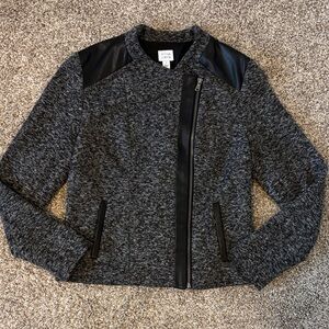 Tweed Women's Charcoal Black/White Blazer Size S